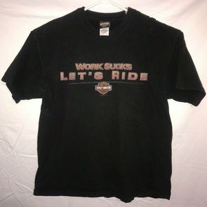 Harley-Davidson men size XL work sucks let's ride